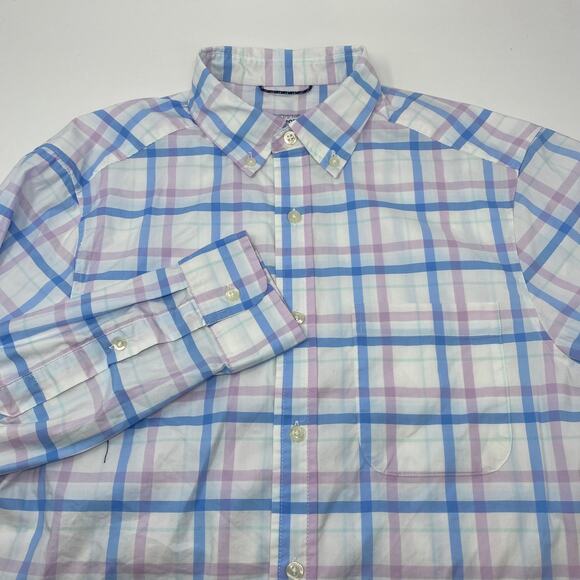 Vineyard Vines OTG Small‎ Pink Blue Long Sleeve Button Up Performance Shirt - Picture 1 of 5